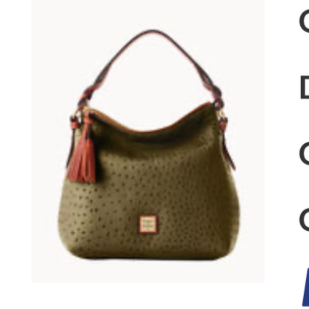 NWT Dooney & Bourke Ostrich Twist Strap Hobo bag